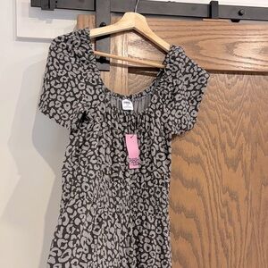 Smash + Tess Black and Gray Patterned Jumpsuit